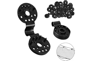 Amebleak 50 PCS Clips de Tela para Sombra,Clip de Fijación para Redes,Clip Especial con Ojal,Clips de plástico para Tela de protección para Valla de sombreado,Malla de protección contra el Viento (50)