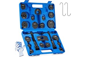 Orion Motor Tech 24 Pezzi Set di Arretratore Pistoncini Freni e Ripristino Pistone del Freno, Pinza Freno a Disco Universale Professionale per la Sostituzione di Pistone dei Freni con Custodia (Nero)