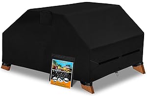 AXPQHL Outdoor Picnic Table Cover, Children's Wooden Tables and Benches Cover, Waterproof, Durable, UV-Resistant, Rectangular Cover for Patio Furniture, Black (191 x 158 x 77 cm)