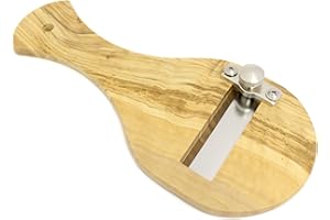 PADERNO WORLD CUISINE Calder Trancheuse à truffe en bois d'olivier avec lame lisse Dim. 20 x 9 cm Marron