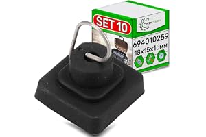 ONIX TECH 10 stycken gummifötter för gasspis 18 x 15 x 15 mm med originalkod 694010259 för Smeg - 5 års garanti