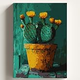 Sayılarla Boyama Tuval Hobi Seti KAKT&Uuml;S Temalı Fır&ccedil;a ve Boya Dahil Set (&Ccedil;ıtalı) 50X70 CM Kendin Yap Sayılarla Tuval Boya Kiti