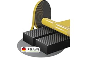 RELAWI Dichtungsband selbstklebend für Türen und Fenster - Türdichtung selbstklebend perfekt für Altbautüren, die Haustür, Fenster - Dichtband aus Moosgummi EPDM - wasserdicht(12x6mm, 5 Meter)