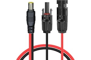 YAODHAOD Solar Panel Cable Conector,XT60 DC7909 DC8020 50A Conector para placa solar Compatibilidad ecoflow centrales eléctricas portátiles generadores solares (3mm², DC7902 1M)