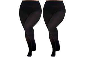 Viozocy Collant Femme Grande Taille Taille Haute Élastique Durable, Doux Semi Opaque Taille Plus, XL 2XL 3XL 4XL