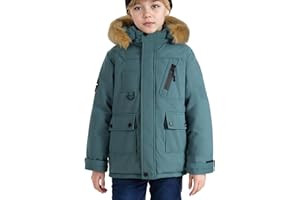 SEAUR Chaqueta acolchada para niños, parka de algodón acolchada