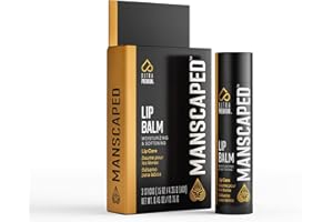 ‎MANSCAPED REFINING THE GENTLEMAN MANSCAPED® Nawilżający i łagodzący balsam do ust z witaminą E, olejkiem z mięty pieprzowej i olejkiem eukaliptusowym na spierzchnięte usta, matowe wykończenie (3 sztuki)