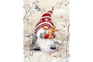 LAISLLA Diamond Painting kit Completo, 5D Completi di Pittura Diamante, Pittura Diamante Gnomi di Natale per Decorazioni Casa, Adulti, Bambini 30 x 40 cm