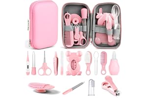 flintronic 20 delar babyvårdsset, babyvårdskit och hygien, babyvårdstillbehör med borste, kam, nagelklippare