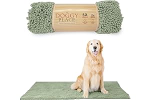 My Doggy Place - Ultra Absorbent Microfiber Dog Door Mat, Durable, Quick Drying, Washable, Prevent Mud Dirt, Keep Your House Clean (Sage Green, Runner) - 60 x 36 inch