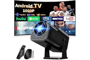 NONETE Mini Beamer 4K Full HD 1080P [2026 Modell] Projektor Tragbarer mit WiFi 6 und Bluetooth 5.2 & 270° Dreh Smart Projector mit Automatische Trapezkorrektur/HDMI/TV Stick/Memory Stick/Laptop,Schwarz