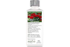 POFLO engrais pour rosiers grimpants et rosiers buissons, engrais liquide premium de la gamme professionnelle (250ml)