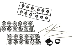 alles-meine.de GmbH 6X Tuning Reifen RÄder Felgen 1/18 1/24 Chrom 40 Mm 4,0 cm Modellauto Modell Auto