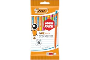 BIC Matic Strong Porte-Mines 0,9 mm HB - Corps Couleurs Assorties, Pochette de 10