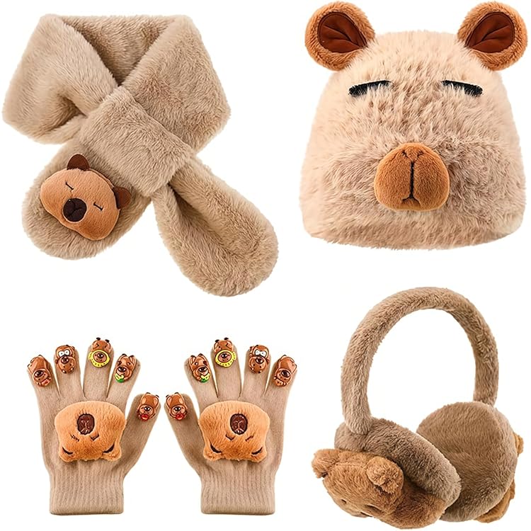LATH.PIN Kigurumi pyjama voor volwassenen, uniseks, dierenkostuum, cosplay, avondjurk, onesie, pilou, nachtkleding, voor carnaval, Halloween, Kerstmis, Capybara, XXL