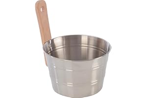 Eliga Aufgusseimer aus Edelstahl mit Holzgriff, 83793, 4 Liter