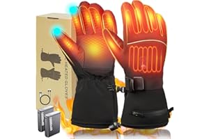 NEEMOSI Gants Chauffants avec Batterie Rechargeable 7.4V 20000mAh，Gants Chauffants 3 Niveaux De Températures, Électriques Gants pour Hommes et Femmes Chauds Écran Tactile Moto Vélo Ski