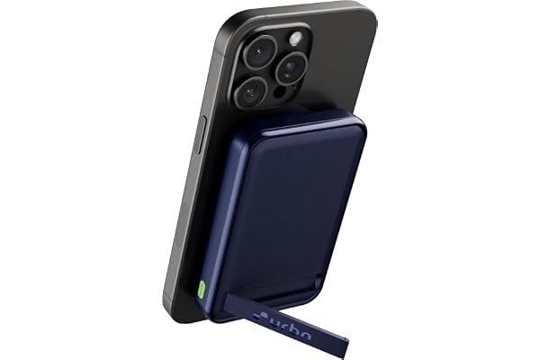 URBN Wireless Power Bank for iPhone, 10000mAh MagSafe Charging with Stand, 22.5W QC+PD Output, Strong Magnetic, for iPhone 12 & Above, Android & Other Qi Enabled Devices (Blue)