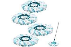 YUUNAIE Cabezas de Fregona de Repuesto, Recambios de Mopas Paños para Leifheit Clean Twist Disc Mop/Ergo Mop System Repuesto de Recambio para Fregona Microfibra Lavables y Reutilizables