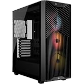 CORSAIR 3200D RS ARGB Semi-Tower PC Case - Black | 3 RS120 ARGB PWM Fans Included, GPU Anti-Drop Arm, ASUS BTF, MSI Project Z