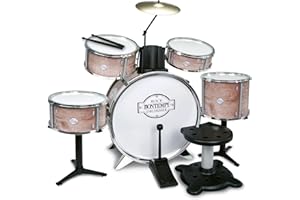 Bontempi | BeatFusion Pro : Batterie Premium avec Grosse Caisse Puissante et Jeu Complet de Percussions, Marron, 700x400x800 mm, Noire