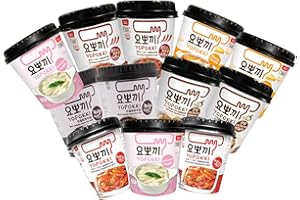 MiFan Tteokbokki Box – 12 cups topokki coréen assortis, gâteau de riz instantané