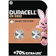 Duracell - 2032, Batteria Bottone al litio 3V, confezione da 2, con Tecnologia Baby Secure per l'uso su chiavi con sensore ma