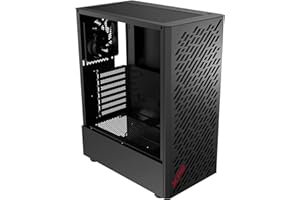 XPG Valor Air - Caja compacta para PC ATX Midi Tower (Panel Frontal de Malla magnética con diseño de patrón de Tallado aerodinámico, Filtro de Polvo extraíble, Ventiladores de 4 x 120 mm instalados,