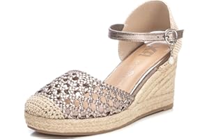 XTI 142893, Sandalo Espadrillas con Zeppa Donna