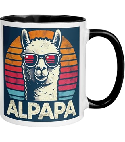 Lama Tasse „Lama Crew“ – Lustige Keramiktasse Mit Alpaka-Motiv, Spülmaschinen- Und Mikrowellengeeignet