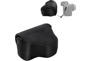 JJC Etui na aparat bezlusterkowy, ultralekka torba ochronna do Leica Q3, Canon EOS R7 R10 z obiektywem RF-S 18-45 mm i bardziej kompaktowym aparatem cyfrowym, Czarny, Etui na aparat