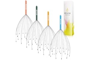 HOFASON 2PCS Head Massager Scalp Scratcher with 20 Fingers, Scratcher Tingler Massage Stress Relax, Stocking Fillers for Women/Men/Adults Scalp Massager Hair Growth Deep Relaxation (Random Colors)