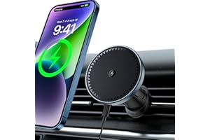 Beeasy Magnetico Caricatore Wireless Auto Qi 15W, Ricarica Wireless Auto, Supporto Telefono Auto Compatibile con Magsafe per iPhone 15/14/13/12 Series