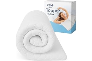 PFM HOME - Matratzen-Topper 120x200 cm - aus Elastic Ergo-Schaum - mit Abnehmbarer, antiallergischer Mikrofaserbezug - Innovative FüllPro+ Technologie
