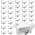 Kigniote 30 PCS White Shelf Support Pins Compatible with IKEA Part 101558 (Pax, KOMPLEMENT), Plastic Shelf Support Pegs 5mm for Wardrobe Repair