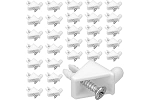 KIGNIOTE 30 Stück Bodenträger 5mm Weiß #101558 passend als Ersatzteil für IKEA Regalbodenträger PAX, KOMPLEMENT Bodenhalter Weiß für die Reparatur von Schränken