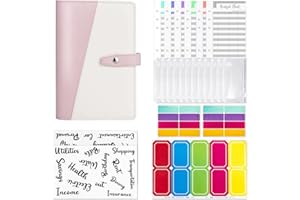 Dottall A6 Classeur à anneaux Budget, Budget Planner Budget Binder Set, Classeur Enveloppe Budget pour Économiser de l'argent, Planificateur Financier Organisateur d'Argent (Rose)