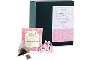 CHILL TEA TOKYO Herbata wiśniowa Sakura od CHILL TEA Tokio - 100% japońska herbata z kwiatów wiśni - bez plastikowych torebek - Pełny, owocowy, kwiatowy smak (8 torebek)