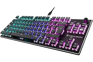 Turtle Beach Vulcan TKL – mechaniczna klawiatura do gier Titan Switch PC z oświetleniem AIMO RGB i anodyzowaną pokrywą aluminiową