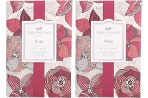 Greenleaf 2 pack of HOPE Scented Sachet Bag, Drawer Fragrance Wardrobe Air Room Freshener for Living Room Bedroom Bathroom Laundry Basket Radiator or Car, Warming spices & Vanilla