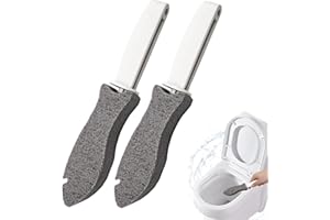 GoHZQ 2 Pack Pumice Stone for Toilet Cleaning, Toilet Pumice Cleaning Stone with Handle for Hard Water Stain Remover, Multi-Surface Use in Toilet Bowl, Bath, Sink, Grill, and Pool