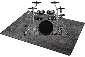 QQDD Drum-Teppich Schlagzeugteppich Schallschutz Teppich Schallschutzmatte rutschfeste Trommelmatte für E Drum Schlagzeug Elektronisch Snare Teppich Snare Drum Rug Schalldicht Teppiche (80CM - 200CM)