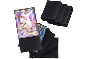 Moocuca 300 Fundas para Cartas, 66x91mm Protectoras de Tarjeta, Card Sleeves Negro, Fundas Cartas para Magic Poke-mon MTG, Tamaño Estándar