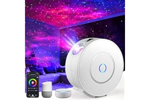 MILFECH LED Smart Sternenhimmel Projektor, WLAN Sternenprojektor Lampe RGB Dimming mit 3D Galaxy,Sprachsteuerung/Timer,Kompatibel mit Alexa Google Assistant,Nachtlicht für Kinder Party Weihnachten