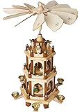 BRUBAKER Wooden Christmas Pyramid 3 Levels, Height: 18" (45 cm) Hand-painted Figures