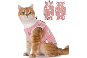 CGLRybO Katzenbody Nach Op Kastration Haustier-medizinisches chirurgisches Hemd Operationsgenesungsanzüge für Katzen (Stil:Sheep, L)