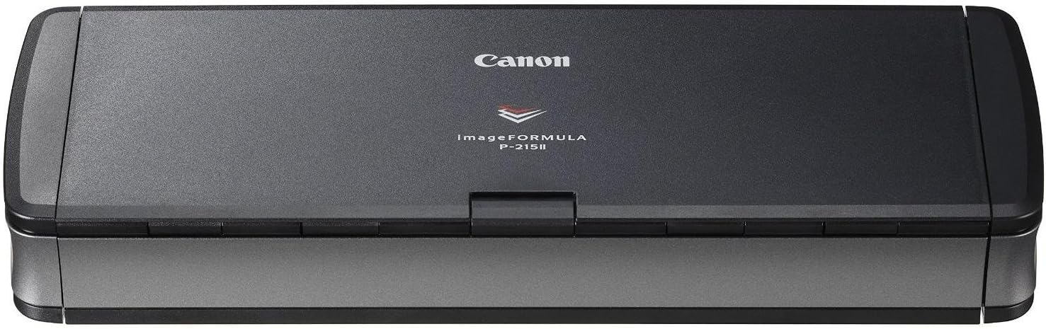 Canon imageFORMULA P-215II Portable Scanner | Double-sided Scanning | USB Powered Scanning | Home, Office & when Mobile | Up to 15 Pages Per Min | 20 Sheet Feeder | Canon CaptureOnTouch Lite Software