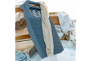 Richolyn Planche à Laver Antidérapante, Lavage Manuel des Vêtements, Forme Ondulée, 17,7 x 7,8 Pouces, Bleu Foncé