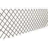 mewmewcat 5x Rankgitter Holz Rankhilfe Weidenzaun Sichtschutz Balkon Terrasse Pflanzengitter Scherengitter Holzgitter Rankzau