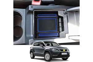 CDEFG Seat Ateca 2017-2021 2023 2024 2025 Caja de almacenamiento, Consola Central Apoyabrazos Caja del coche Interior Center Armrest Storage Box con Tapete Antideslizante Accesorios del coche